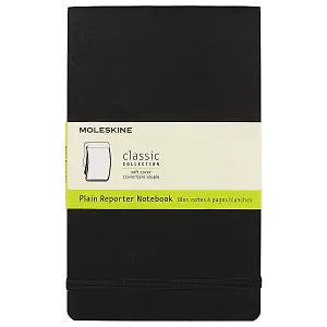 Книга для записей Moleskin Reporter, мягкая обложка, чёрная, 96 листов, А5