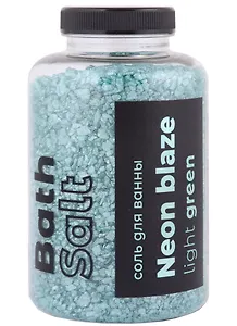 Соль для ванны в баночке с шиммером Neon blaze Light green (500 г)