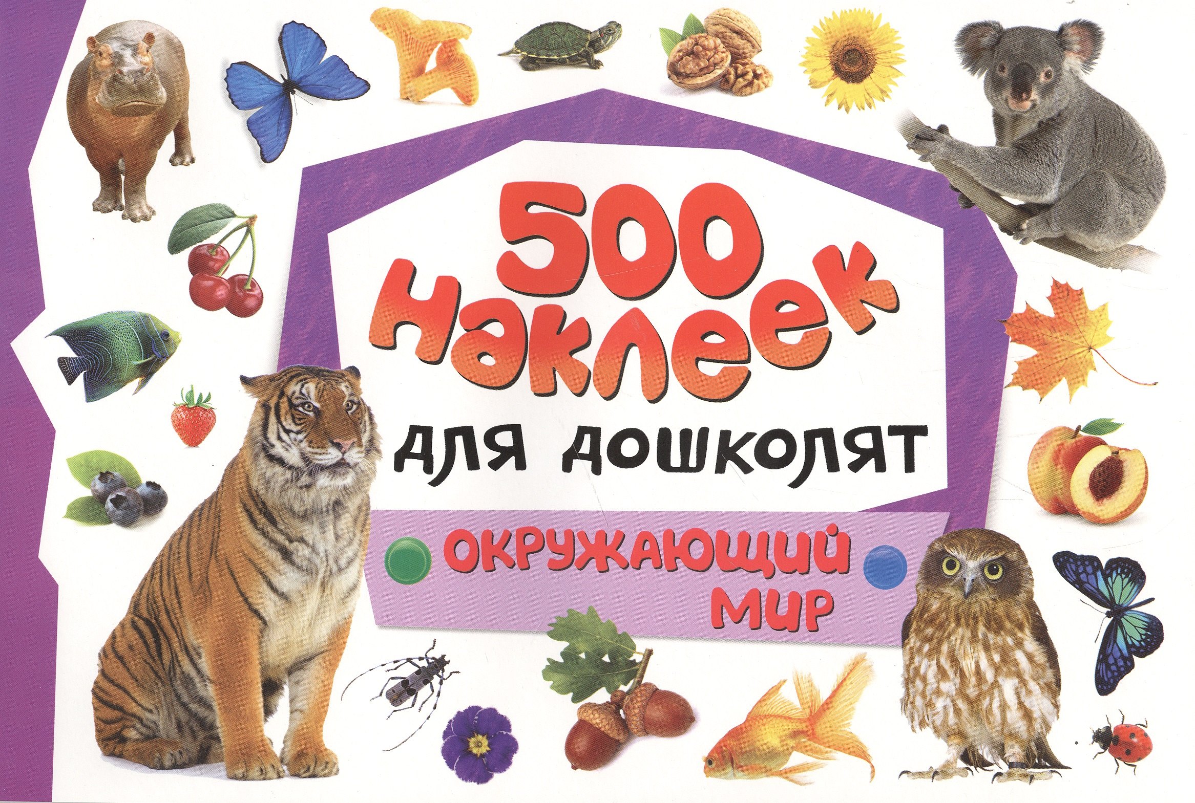 

500 наклеек для дошколят. Окружающий мир