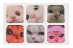 3D стикеры "Котики-2" (6шт) 3059126