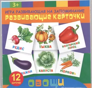 Овощи. Игра развивающая на запоминание. Развивающие карточки — 2697176 — 1