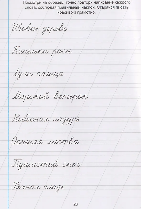 Книга Уроки Чистописания. Слова. Тренажёр (Марина Назаренко) — 4