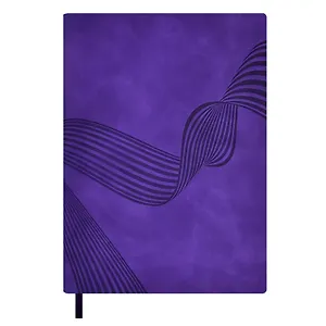 Ежедневник недат. А6+ 160л 126х174 "Софт-тач" фиолетовый, иск.кожа, мягкий переплет, блинт.тиснение, офсет, ляссе