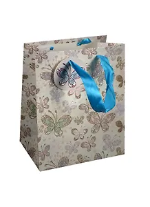Пакет подарочный бумажный А5 18*23*10 "Бабочки",жен., разноцвет., мат. ламинат, Хансибэг