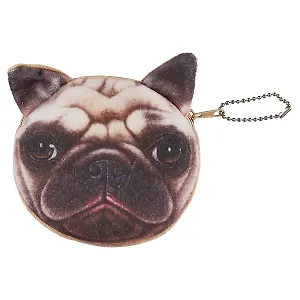 Кошелек на молнии Мопс (11см) (текстиль)