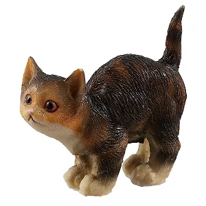 Фигурка Кошечка серая в полоску (полистоун) (7,5см)