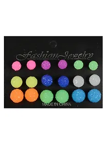 Бижутерия в наборе парами, 9 пар, конфетки (11-04827-J1)