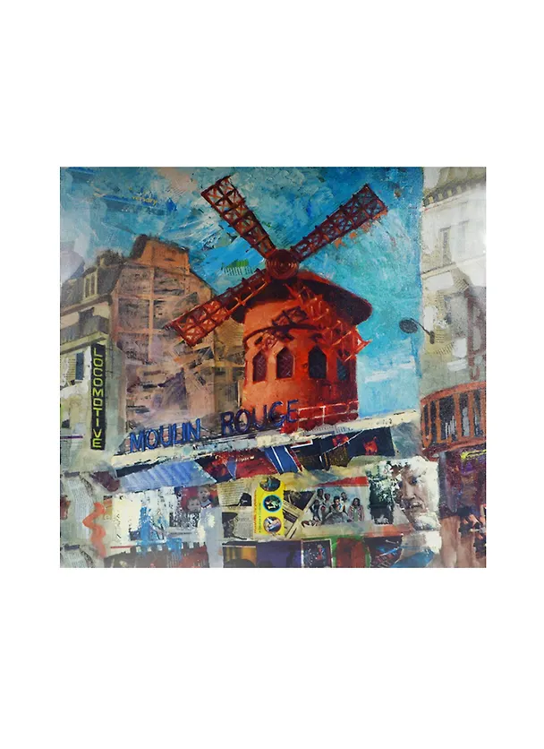 Картина Париж Moulin Rouge акварель (CT3-16) (40Х40см) 2488215 — 1