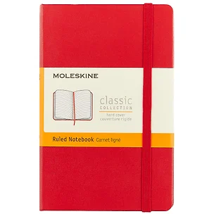 Записная книжка Moleskine Classic Pocket, линейка, красная, 96 листов, А6 — 240934 — 1