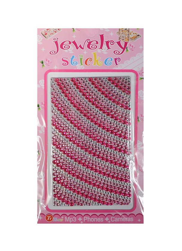 Набор д/творчества Стразы литые для телефона на картонке Jewelry sticker (1461-1/17) (розовые) 2424797 — 1