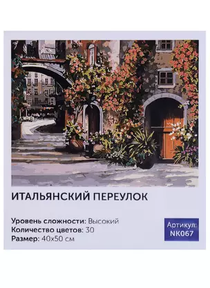 Картина по номерам Art Idea 40*50см. Итальянский переулок NK067 — 2634110 — 1