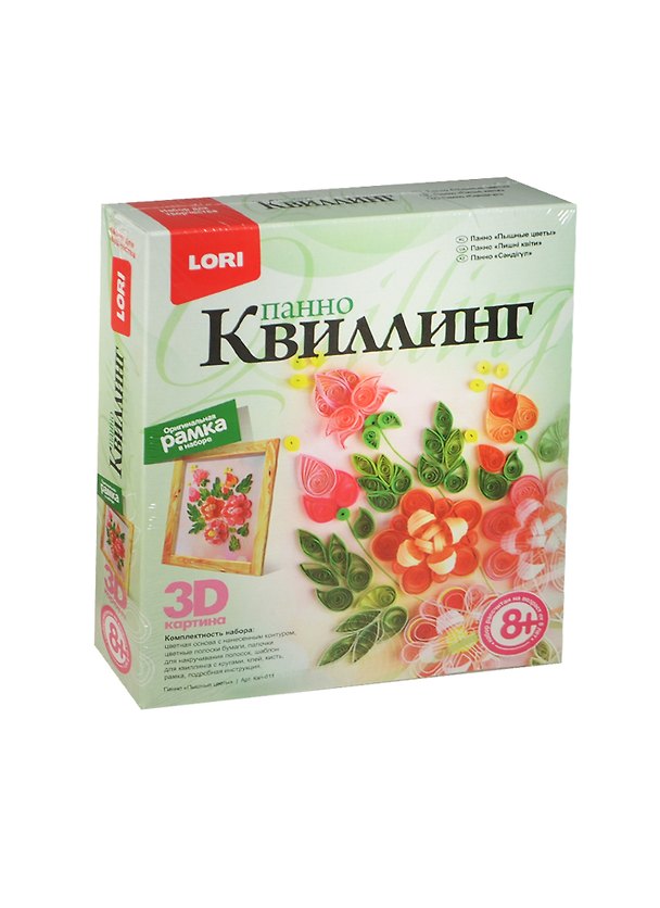 Набор для творчества LORI Квиллинг. Панно "Пышные цветы" Квл-011 2471535 — 1
