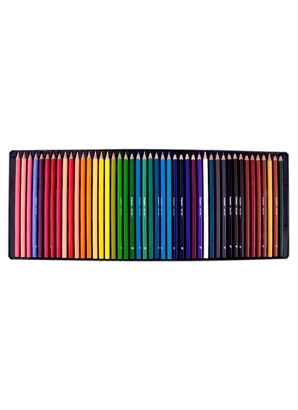 Карандаши цветные 45цв "Черепаха" металл. кор. 258748 — 2