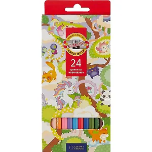 Карандаши цветные Koh-I-Noor, "Волшебный лес", 24 цвета