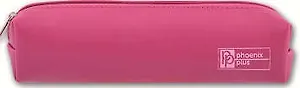 Пенал школьный Феникс+ "Малиновый" (б/наполн., 19x4.5х4.5см, к/з,  на молнии, инд. ПЭТ-упак.)