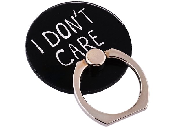 Держатель-кольцо для телефона I dont care (металл) (коробка) 2907419 — 1