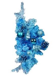 Украшение настенное хвойное (45см) (голубое) (TZ 12299)