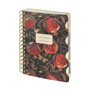 Записная книжка А6 120л лин. "FLORA.Гранат" с разделителями, спираль, Bruno Visconti 3158904