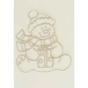 Трафарет Снеговик №2 А5 (148х210) (А5-1233) (3+) (Песочный мир)