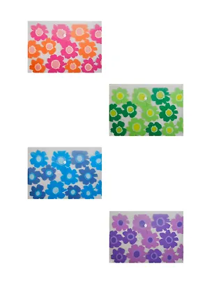 Папка-конверт А4 "FLOWER" на кнопке, пластик 0,18мм, ассорти, Comix 233263