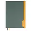 Ежедневник дат. 2025г. А5 176л "Руффо" оливковый, горчичный, кожзам, тв.переплет, тиснение фольгой, офсет, ляссе — 3054597 — 1