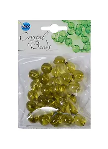 Набор бусин Кристальная игра Шарики оливковые (CRP073) (12мм) (упаковка)