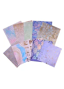 Набор бумаги для скрапбукинга с фольгированием «Прекрасное время», 10 листов 15.5 х 15.5 см, 250 г/м