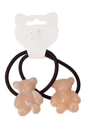 Набор резинок Мишки бежевые (2шт) (пластик) (5см) (12-Ava-12) (Lafilaf) 3125125