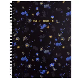 Книга для записей А5 144л тчк. "Bullet Journal (полночные цветы)" — 3009192 — 1