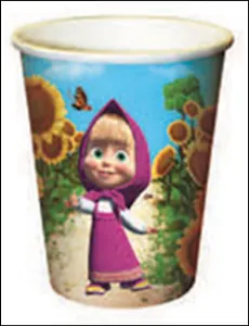 Стакан бумажный "Маша и подсолнухи" 10 шт (200 мл) (0504.048) (Арт И Дизайн)