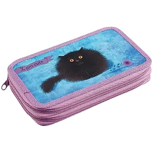 Пенал 2 отделения "Тучка" 19*11, молния, полиэстер