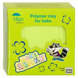 IDIGO Полимерная глина для запекания 58гр цв.желтый неон sm55808 2281609
