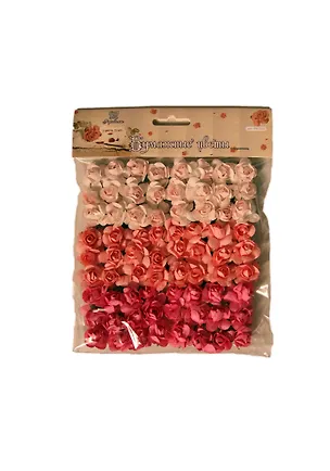 Набор бумажных цветов для скрапбукинга (PR1301) (72шт) (3 цв.) (упаковка) 2386905