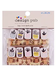 Прищепки с веревочкой Растения 10 шт