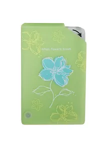 Сувенир, Еж-Стайл,  Кредитница, "Цветочки", зеленая