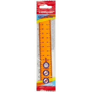 Линейка 15см "Neon Solid" оранж., подвес, ERICH KRAUSE