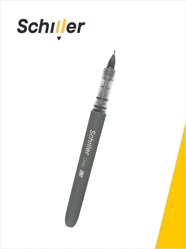 Гелевая ручка чёрная 0,5 мм, Gray, Schiller, в ассортименте 2996899 — 2
