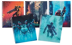 Тетрадь 80л кл. "Survivors" мел.картон, глянц.ламинация, ассорти 3084179