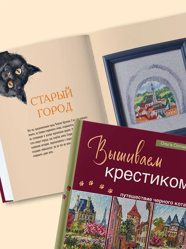 Книга Вышиваем крестиком путешествие черного кота. 28 красивых сюжетов: от Парижа до Барселоны (Ольга Сотникова) — 10