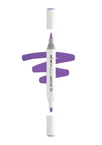 Маркер акриловый "Сонет" виноградный, двусторонний, перо кисть/пуля