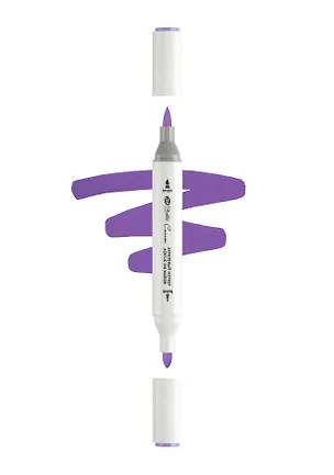 Маркер акриловый "Сонет" виноградный, двусторонний, перо кисть/пуля 3121958