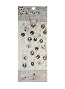 Наклейки полубусинки с сюжетами, серый (11-01488-15)