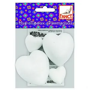 ACTION! Fancy Набор Сердец из пенопласта, d=40 мм, d=60 мм, 4 шт., в блист. FD030012