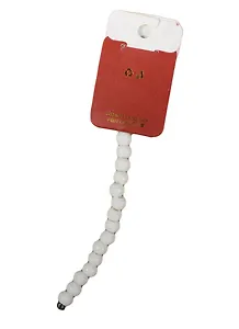 Набор для творчества Бусины керам. на силикон. нити 15шт 8мм B01, моноцвет белый