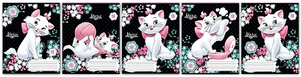 Тетрадь 18л кл. "Marie Cat" карт.обл., выб.Уфлак, ассорти, Disney 229640 — 1