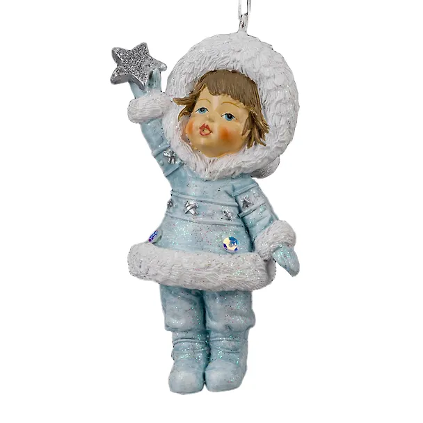 Новогоднее подвесное украшение ErichKrause Decor Девочка со звездой (пластик) (9см) (64544) 3177008 — 1