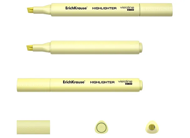 Текстовыделитель Erich Krause, Visioline V-17 Pastel, желтый 2928841 — 2
