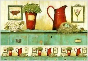 Набор для творчества Рисовая карта для декупажа Кухня в ретро стиле №1 21*29см