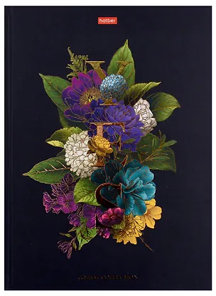 Книга для записей А4 80л кл. "Язык цветов" 5цв.блок, тв.переплет, мат.ламинация, 3D фольга 2991848