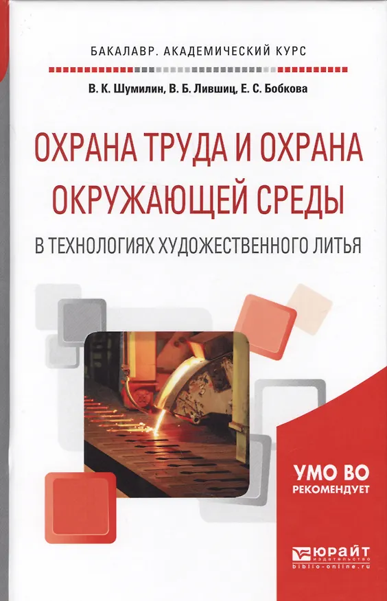 Книга Охрана труда и охрана окружающей среды в технологиях художественного литья. Учебное пособие для акад (Владимир Шумилин) — 1